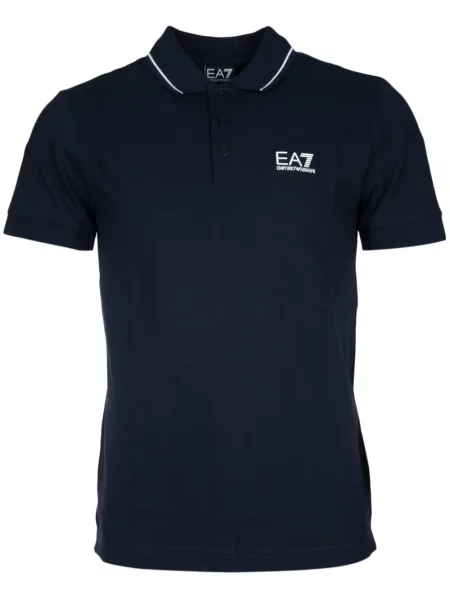 Tricou polo Ea7 Emporio Armani cu imagine albastru