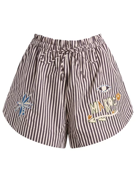 Haftowane szorty Alemais w paski