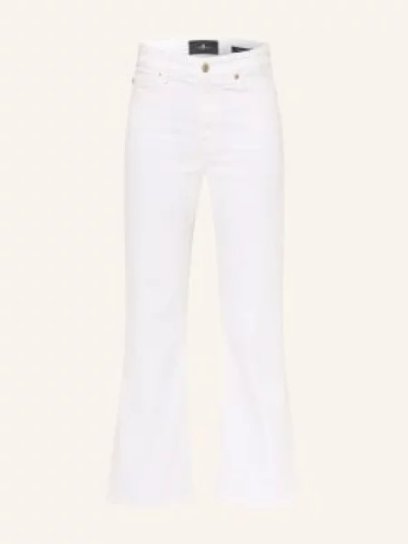 7 For All Mankind Dżinsy Z Rozszerzanymi Nogawkami The Leggy weiss białe