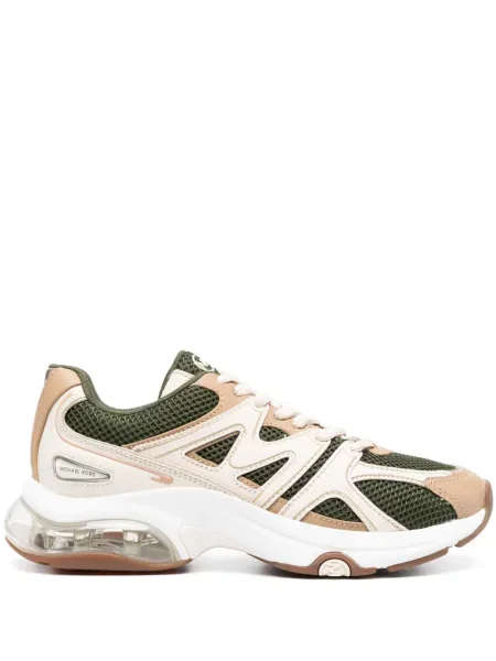 Cămașă Michael Michael Kors din piele cu cataramă lungă verde