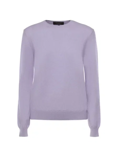 Pulover Loro Piana cu decolteu rotund violet