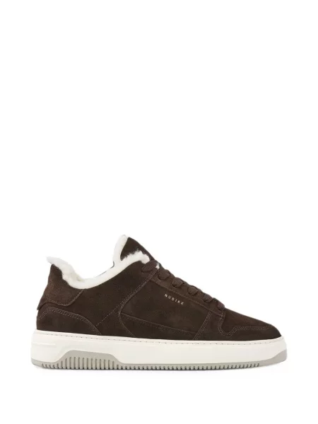 Sneakerși Nubikk cu blană maro
