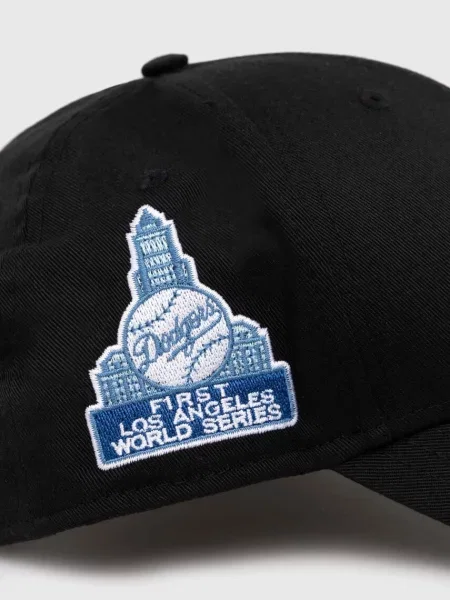 New Era czapka z daszkiem PATCH LOS ANGELES DODGERS czarna