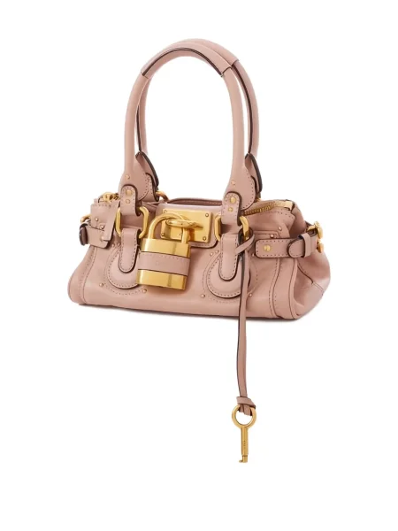 Geanta de piele Chloé din piele roz
