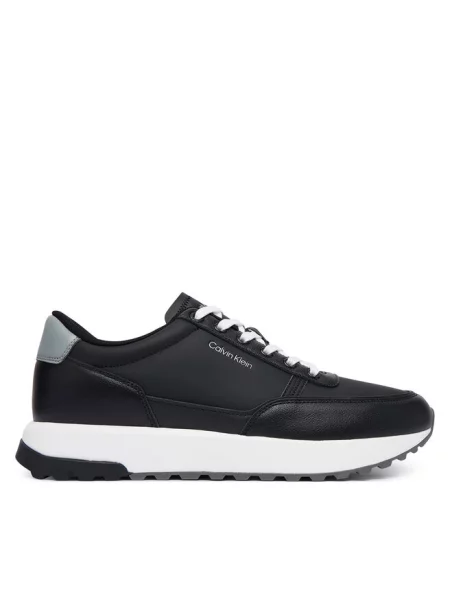 Buty Calvin Klein City Runner Laceup Leather Mix black/granite road czarne