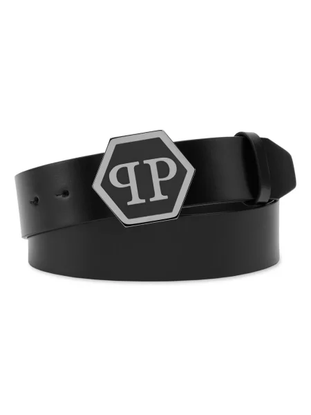 Pasek Philipp Plein skórzany czarny