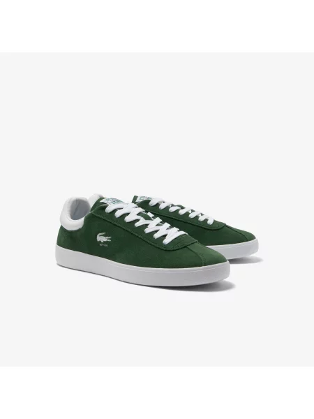 Lacoste Skórzane Sneakersy Baseshot zielone