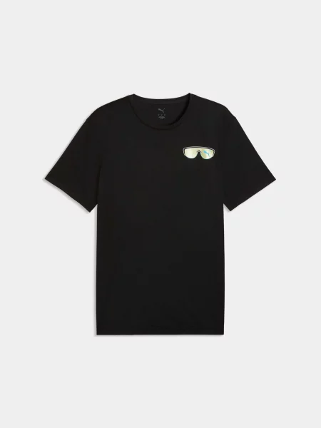 Графический футболка Puma для бега черная