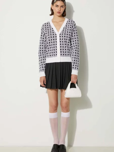 Kenzo cardigan din amestec de lana Weave Cardigan alb