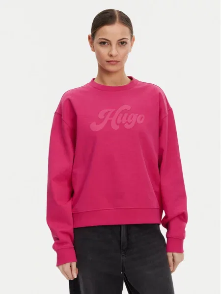 HUGO Majica dugih rukava Deroxina ružičasta