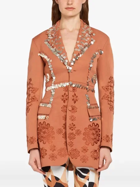 Geacă Roberto Cavalli cu paiete maro
