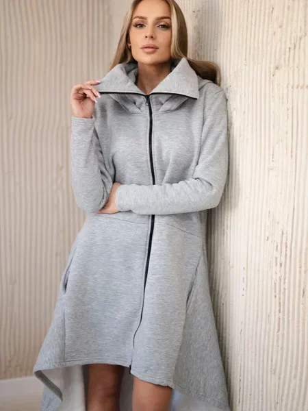 Bluza Kesi ocieplana garniturowa szara