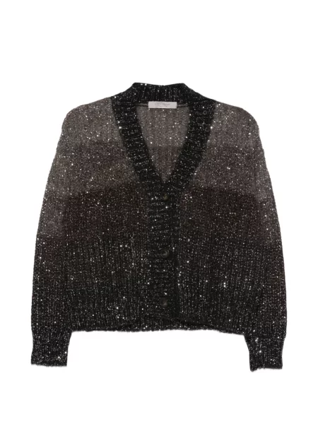 Cardigan D.exterior cu paiete negru
