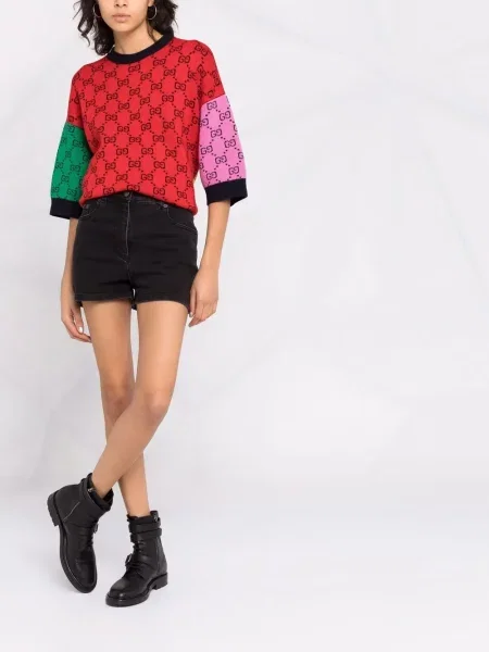 Szorty jeansowe Moschino czarne