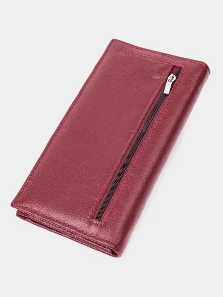 Кожаный кошелек St Leather Accessories бордовый