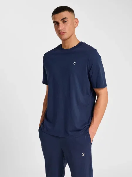 Hummel koszulka logo haftowane hml Pulse T-shirt niebieska