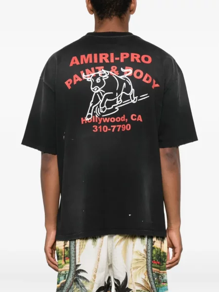 Tricou Amiri cu imagine negru
