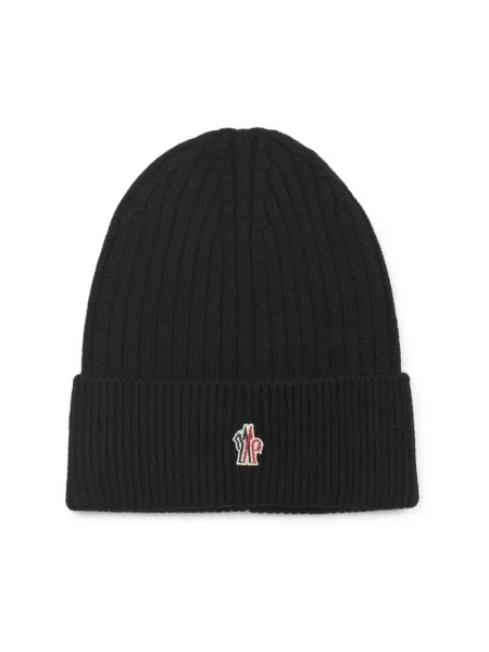 Czapka Moncler wełniana czarna