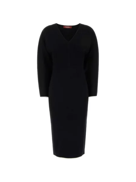 Rochie midi Max Mara cu decolteu în V negru