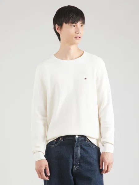 TOMMY HILFIGER Pulover ESSENTIAL deschis bej