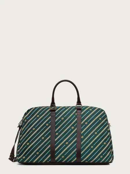 Drôle de Monsieur férfi táska Weekender Monogramme zöld