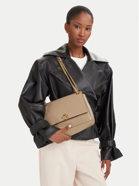 Tory Burch Geantă Charlie Quilted Shoulder Bag Crem