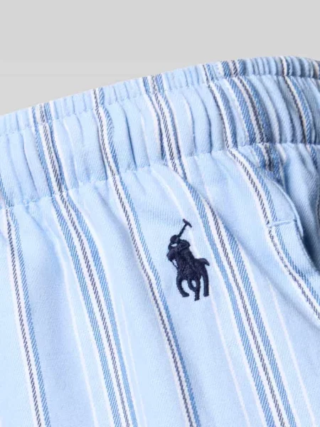 Spodnie od piżamy o kroju regular fit z czystej bawełny Polo Ralph Lauren Underwear niebieskie