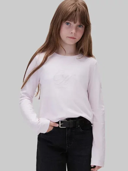 Calvin Klein Jeans majica dugih rukava za djecu od pamuka ljubičasta