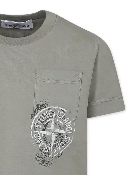 Dětské tričko Stone Island zelené