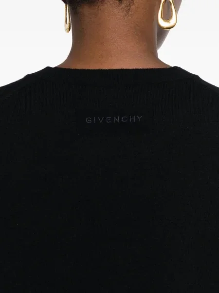 Pulover Givenchy din cașmir cu decolteu rotund negru