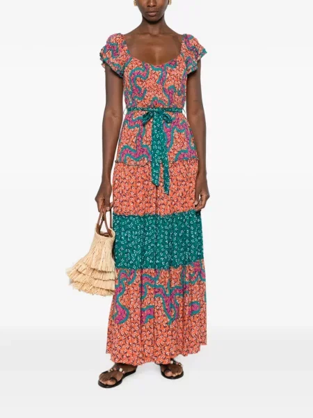 Rochie maxi Dvf Diane Von Furstenberg portocaliu
