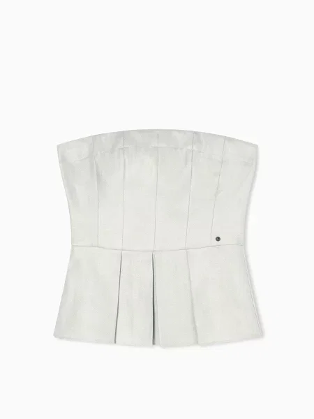 Лляний Топ Armani Exchange сірий