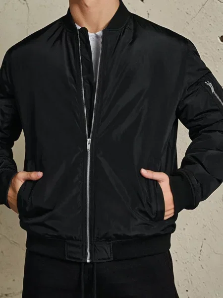 Бомбер Sinsay черный