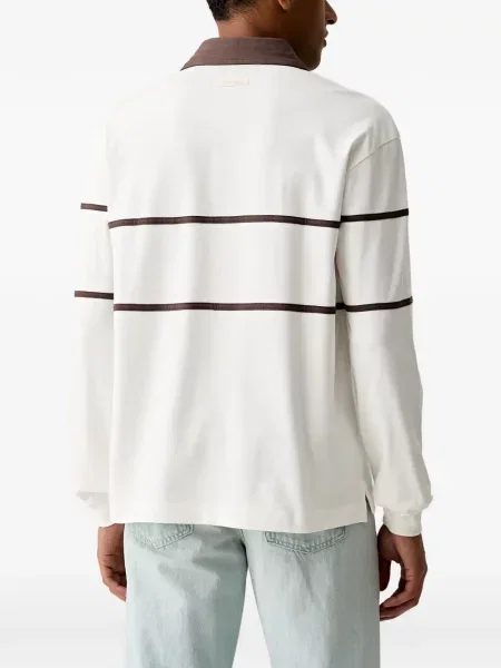 Tricou polo Guess cu broderie alb
