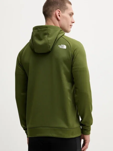 Férfi pulóver The North Face Reaxion Fleece Full Zip Hoodie erdőzöld/fekete. Méret: S fekete
