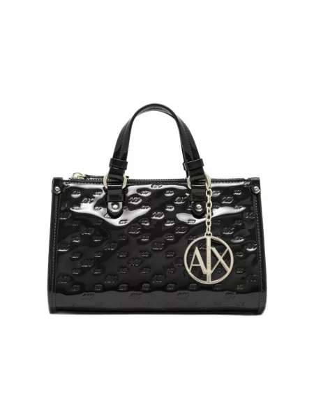 Kabelka Armani Exchange z ekologickej kože čierna