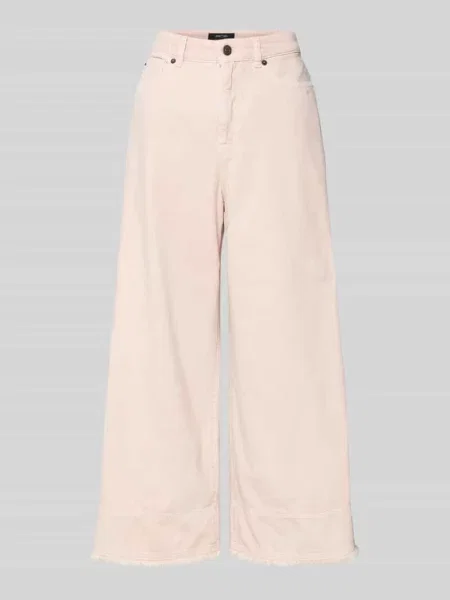 Jeansy o kroju wide fit z lyocell w 5 kieszeni Marc Cain różowe
