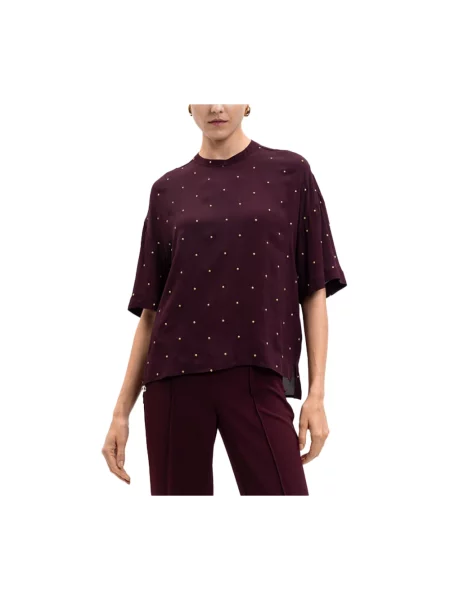 Bluzka Twinset biznesowa fioletowa