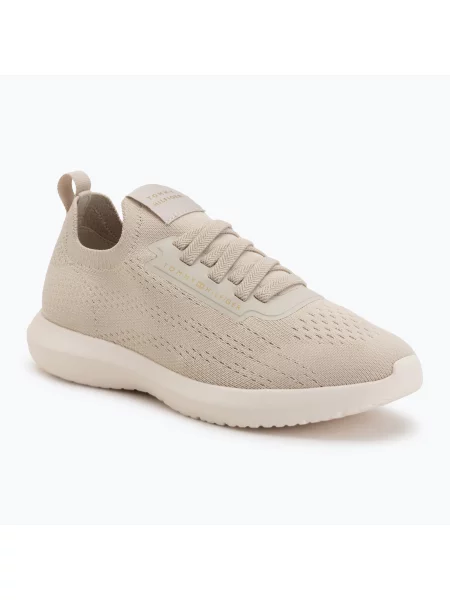 Дамски обувки Tommy Hilfiger Knit Extralight Runner classic beige бежово