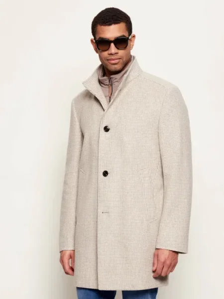 Joop! De lână palton 2 în 1 Maico bej