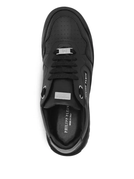 Sneakerși Philipp Plein din piele cu autograf negru