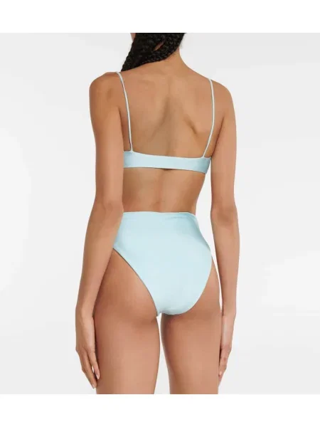 Bikini Jade Swim cu talie înaltă albastru