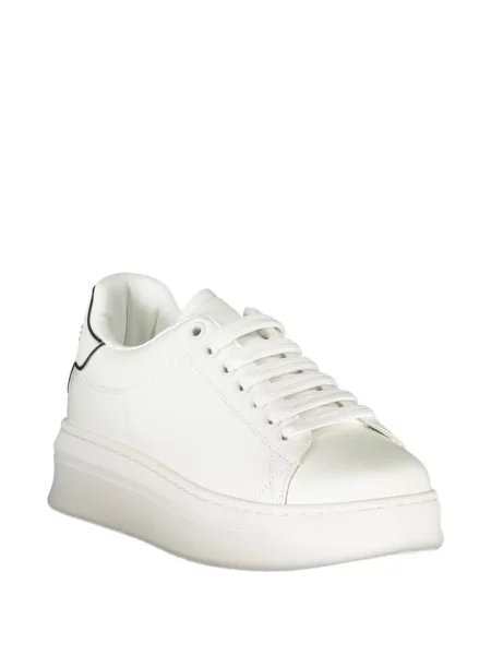 Fűzős platform talpú csipkés sneaker Gaelle fehér