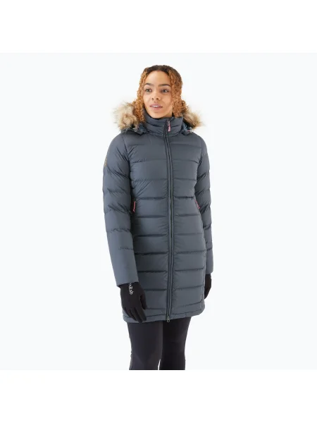 Дамско пухено яке Rab Deep Cover Parka steel сиво