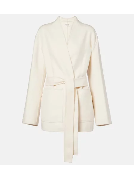 Vlněná bunda Róhe bílá