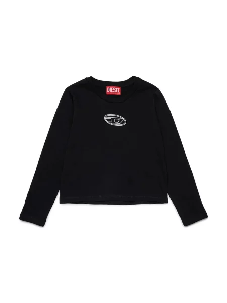 Diesel gyerek hosszú ujjú felső TIVALSYLS T-SHIRT fekete