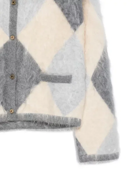 Cardigan Seventy tricotate cu model argyle