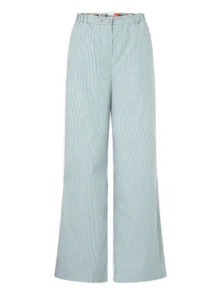 Pantaloni Camilla cu dungi verde