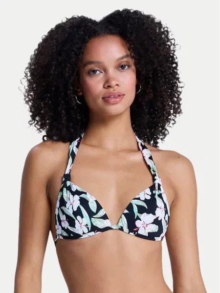 Roxy Горнище на бански Printed Essentials черен