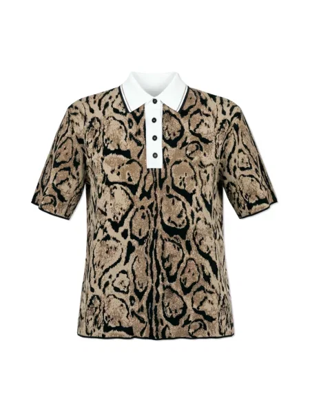Koszulka polo Stella Mccartney brązowa
